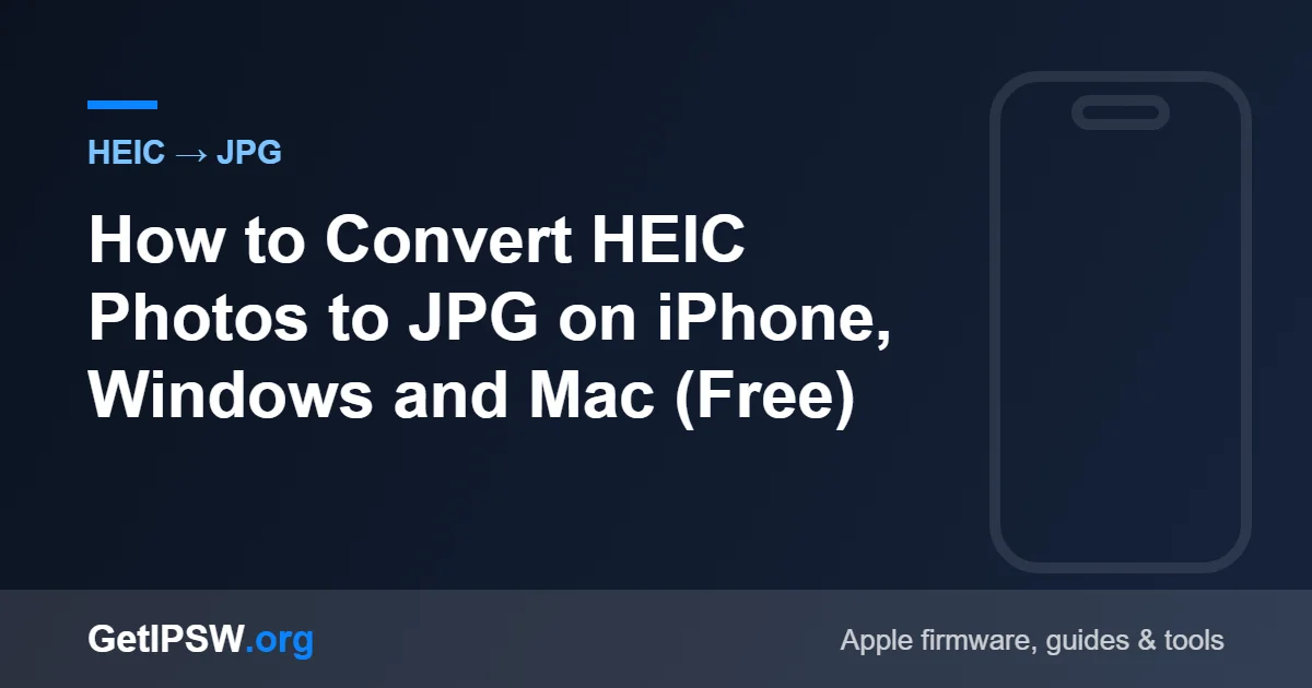 How to Convert HEIC Photos to JPG on iPhone, Windows and Mac (Free)