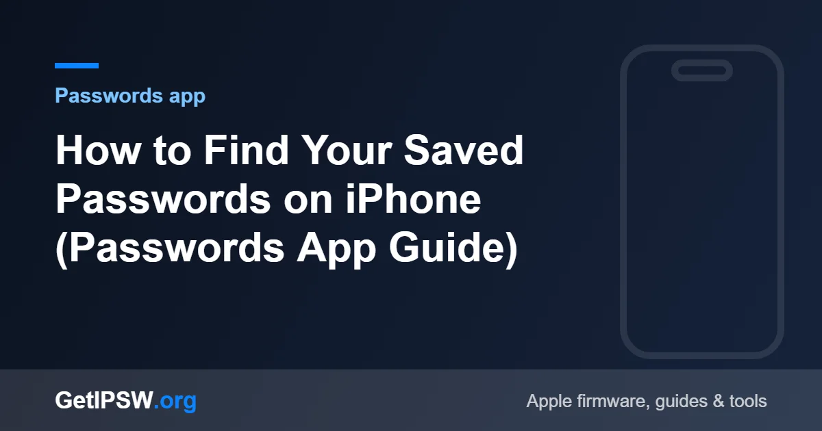 How to Find Your Saved Passwords on iPhone (Passwords App Guide)