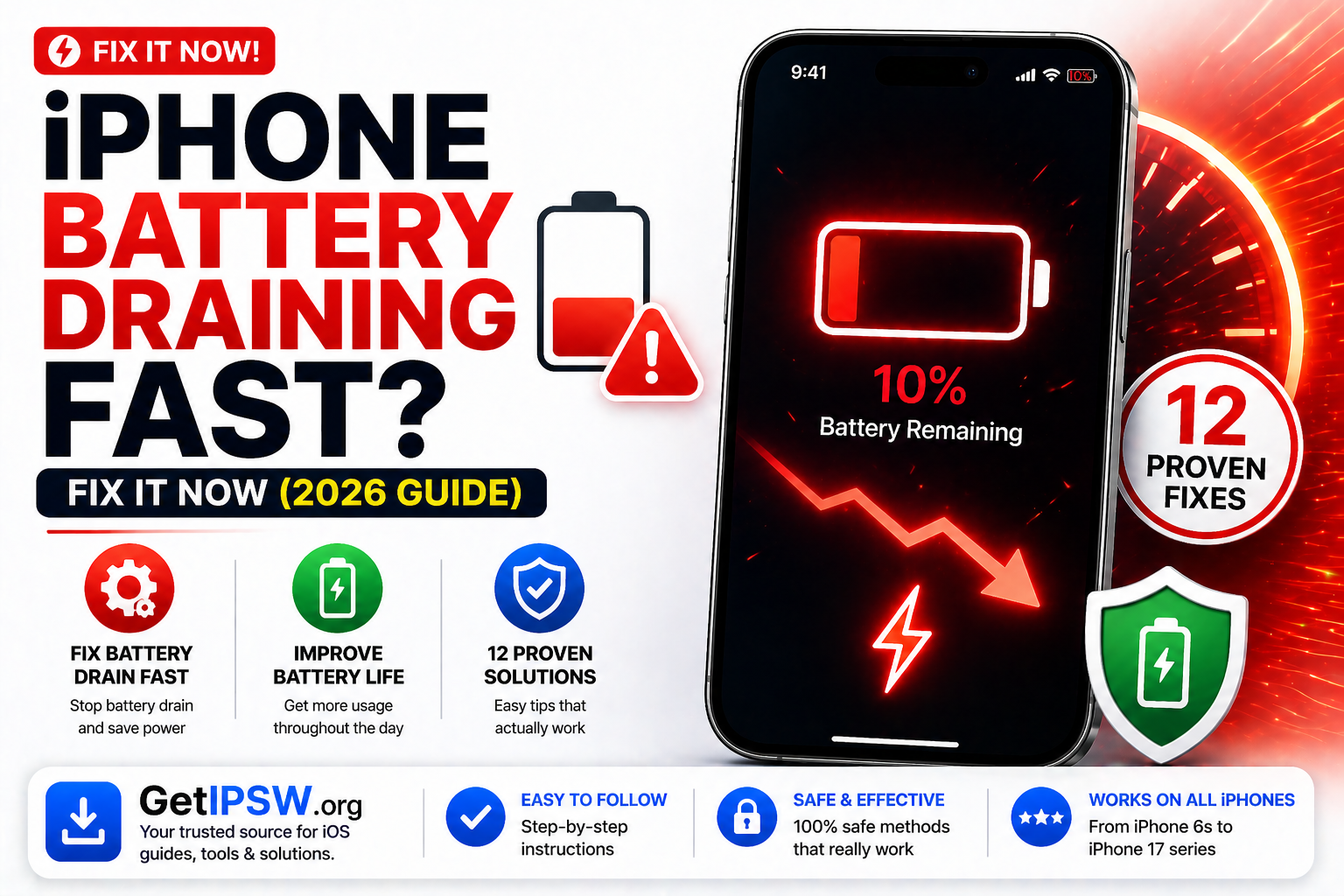 iPhone Battery Draining Fast? 12 Proven Fixes That Actually Work (2026)
