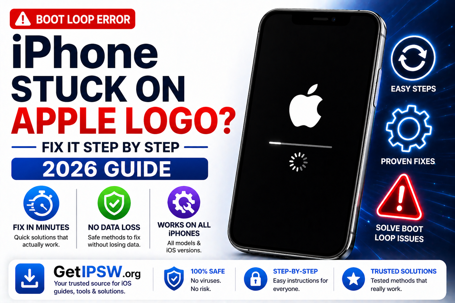 iPhone Stuck on Apple Logo? Here’s How to Fix It Step by Step (2026)