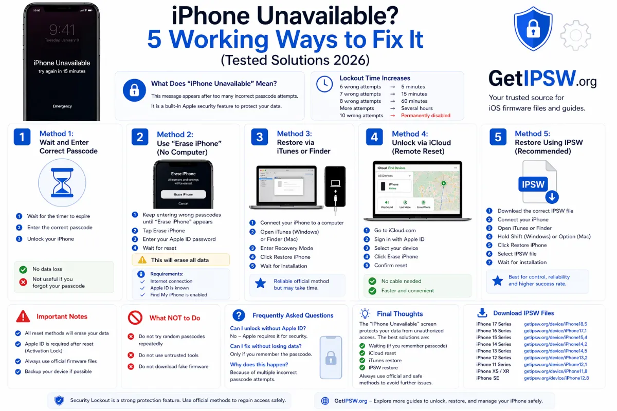 iPhone Unavailable? 4 Official Ways to Fix It