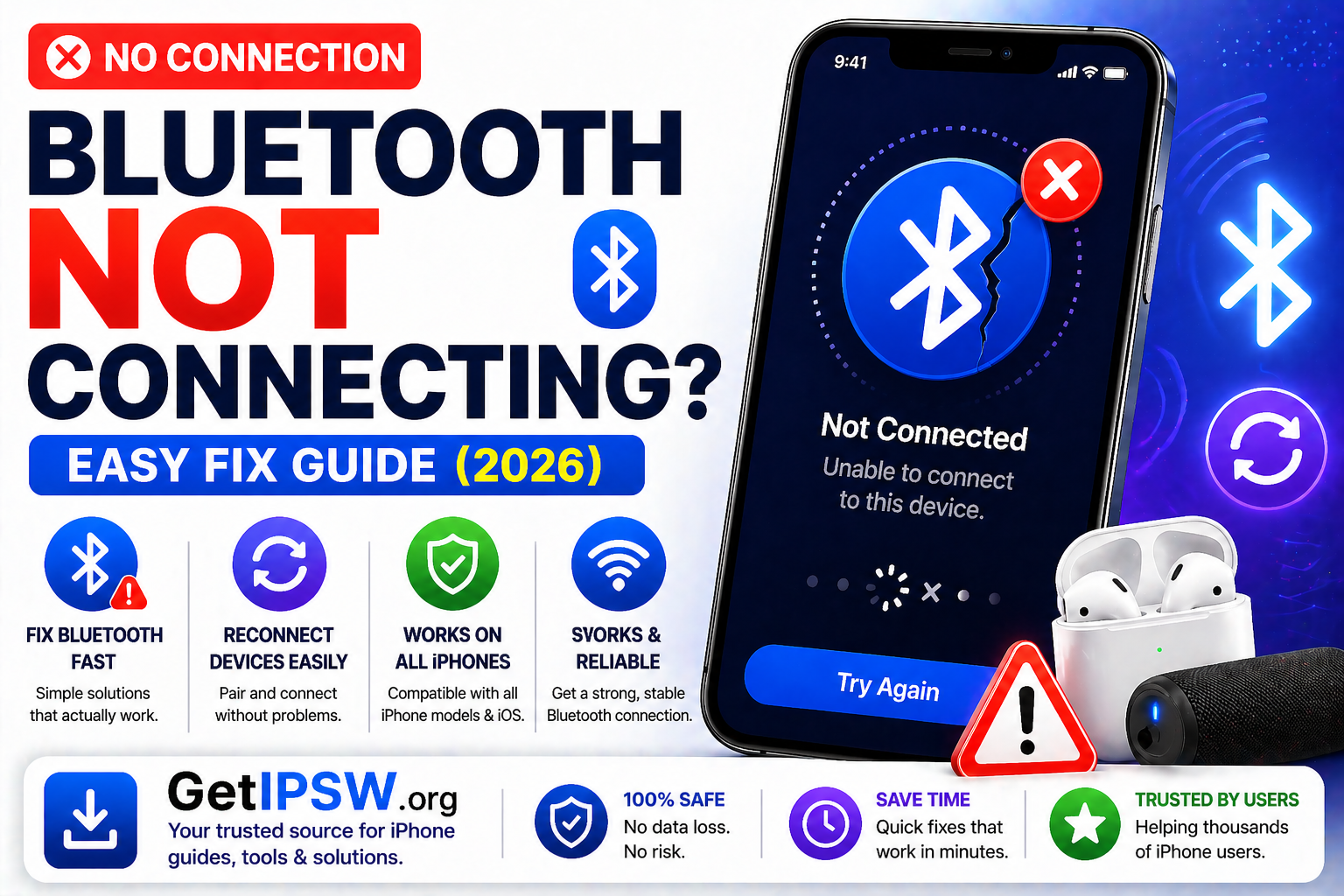 Bluetooth Not Connecting on iPhone? Easy Fix Guide (2026)