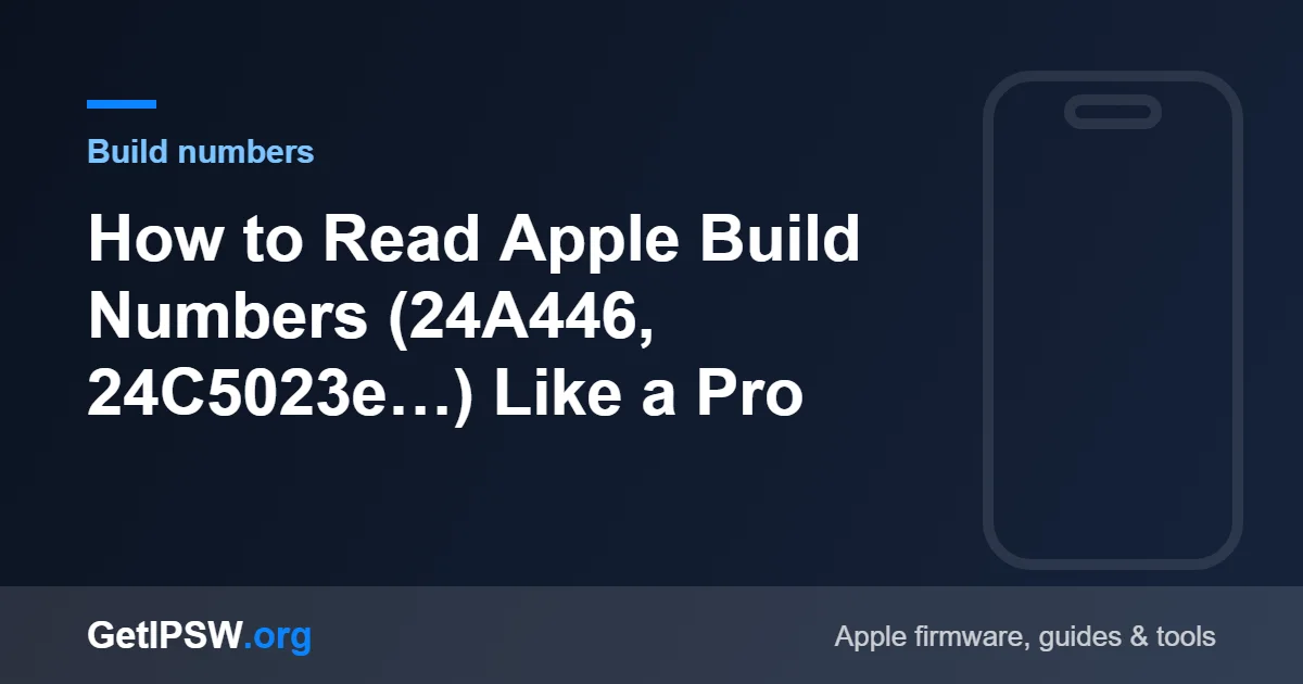 How to Read Apple Build Numbers (24A446, 24C5023e…) Like a Pro