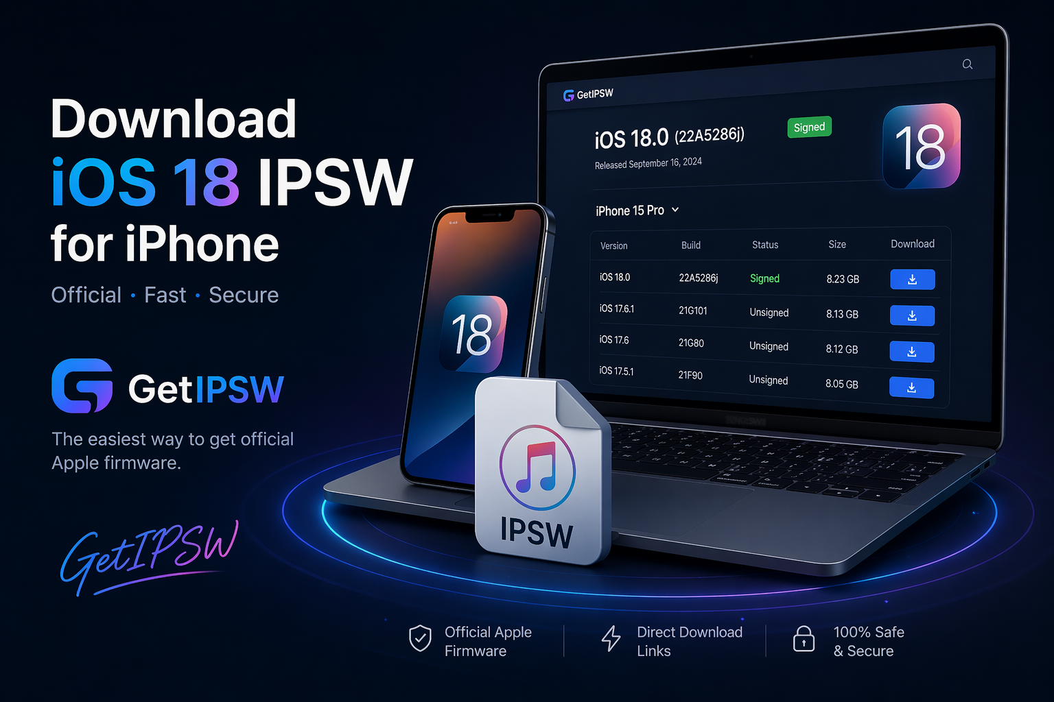 Download iOS 18 IPSW for iPhone (All Models) – Direct Links